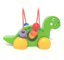 Load image into Gallery viewer, Wooden Dinosaur Bead Maze On Wheels