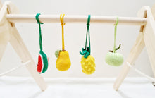 Load image into Gallery viewer, Hanging Crochet Fruit Rattle dolls