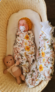Fringe Baby Muslin Wrap Blanket - Secret Garden