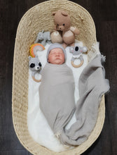 Load image into Gallery viewer, Baby Muslin Wrap Fringe Blanket - Grey