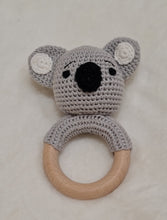 Load image into Gallery viewer, Natural &amp; Handmade Crochet Wooden Rattle Teether - Koala