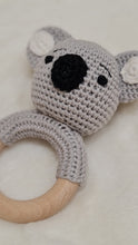 Load image into Gallery viewer, Natural &amp; Handmade Crochet Wooden Rattle Teether - Koala