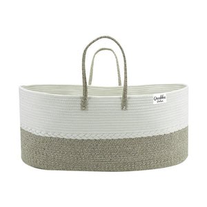 Baby Moses Basket Cotton Rope Woven Bassinet