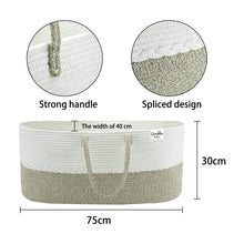 Load image into Gallery viewer, Baby Moses Basket Cotton Rope Woven Bassinet