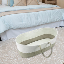 Load image into Gallery viewer, Baby Moses Basket Cotton Rope Woven Bassinet