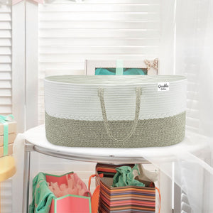 Baby Moses Basket Cotton Rope Woven Bassinet