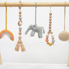 Load image into Gallery viewer, Handmade Hanging Crochet Elephant Toys Set (wooden frame not included)