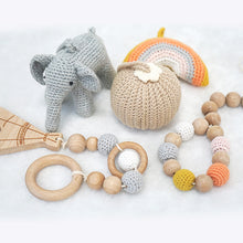 Load image into Gallery viewer, Handmade Hanging Crochet Elephant Toys Set (wooden frame not included)