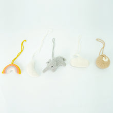 Load image into Gallery viewer, Handmade Hanging Crochet Elephant Toys Set (wooden frame not included)