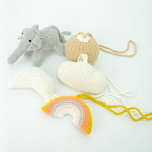 Load image into Gallery viewer, Activity Wooden Baby Play Gym Toys With Handmade Hanging Crochet Elephant