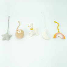 Load image into Gallery viewer, Handmade Hanging Crochet Llama Toys Set (wooden frame not included)