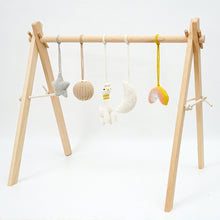 Load image into Gallery viewer, Activity Wooden Baby Play Gym Toys With Handmade Hanging Crochet Llama
