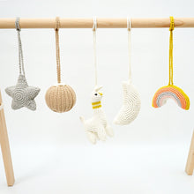 Load image into Gallery viewer, Activity Wooden Baby Play Gym Toys With Handmade Hanging Crochet Llama