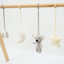 Load image into Gallery viewer, Activity Wooden Baby Play Gym Toys With Handmade Hanging Crochet Koala