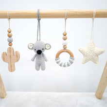 Load image into Gallery viewer, Handmade Hanging Crochet Koala Toys Set (wooden frame not included)