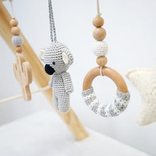 Load image into Gallery viewer, Handmade Hanging Crochet Koala Toys Set (wooden frame not included)