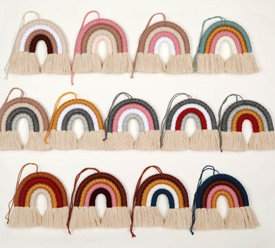 Handmade Woven Art Rainbow Wall Hanging Décor