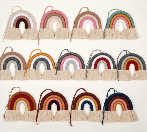 Handmade Woven Art Rainbow Wall Hanging Décor