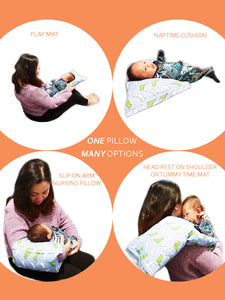 Breastfeeding Arm Support Pillow, Tummy-Time Pillow, Toddler Pillow  - Yellow